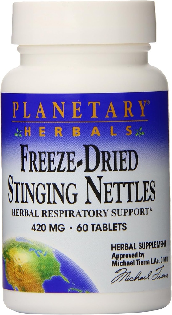 Planetary Kräuter frieren Getrocknete Sting Nettles Tabletten, 60 Graf