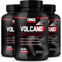 FORCE FACTOR Volcano Pre Workout Nitric Oxide booster kiegészítés férfiak kreatin és L-citrullin, hogy segítsen boost nitrogén-oxid, energia, izom és javítja a vér áramlás, 120 gróf (csomag 3)