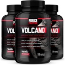 Force Factor Volcano Pre Workout Nitric Oxide Booster Supplement for Men with Creatine and L-Citrulline to Help Boost Nitric Oxide, Energy, Build Muscle & Improve Blood Flow, 360 Capsules