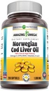 Incredibile Omega Norwegian Cod Liver Oil 1000 Mg 250 Softgels | Limone Flavor