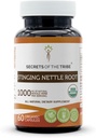 Secrets of the Tribe Stinging Nettle Root 60 Capsules, Made with Vegetable Capsules and USDA Organic Stinging Nettle Urtica Dioica Respiratory and Urinary System Health (60 Capsules)