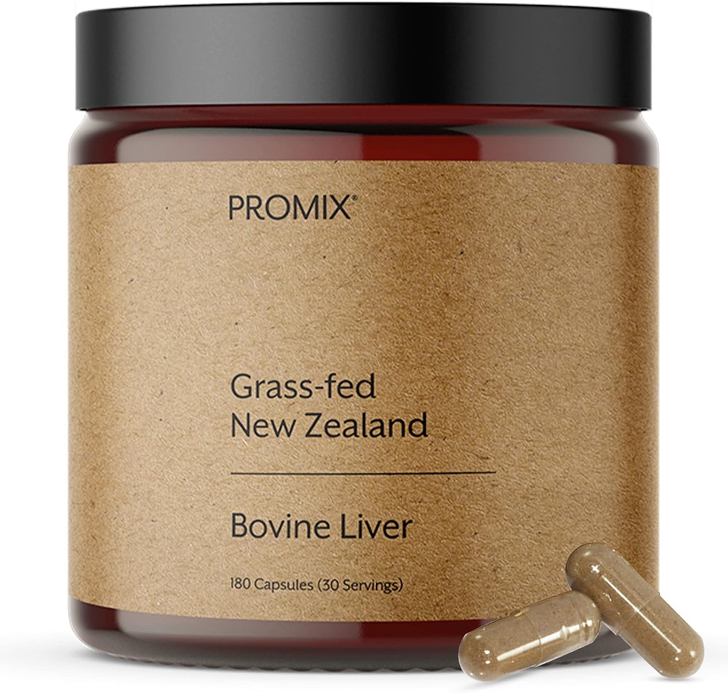 ProMix Nutrition Wes Fed Bef Beef Gan, multivitamin - B12, D3, Heme Iron - 180 Gelatin Capsules