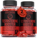 Atlantis Nutriție Testosteron Gumies Boosteron pentru bărbați - Îmbunătățește puterea și rezistența - Optimizează performanța și creșterea masculin - Made with Tribulus, Horny Goat buruienilor, Maca Root 2-Pack (120 Gummies)