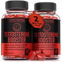 Atlantis Nutrition Testosterone Booster Gummies For Men - Enhances Strength & Stamina - Optimizes Performance & Male Enhancement - Tribulus, Goat Weed Extract, Maca Root Extract | 2-Pack (120 Gummies)