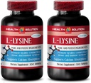 L-lysine 1000 mg Tablets - L-LYSINE 1000MG - Promote Healthy Skin - l-lysine Tablets - l-lysine 1000mg Tablets - l-lysine Supplement - l-lysine Ointment - lysine 1000mg Tablets, 2 Bottles 200 Tabs