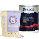 Gnarly Nutrition Creatine Powder, Unflavored (16.05oz) Preworkout Mango (14.82oz)