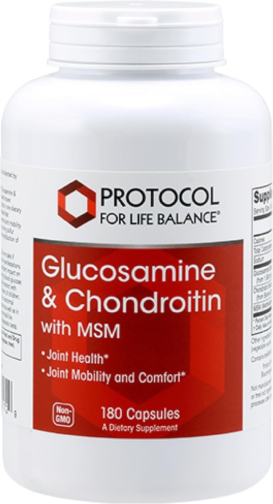 与MSM签订的Glucosamine & Chondroitin议定书 -- -- 联合支持* -- -- Chondroitin MSM补编 -- -- 非GMO和奶制品免费 -- -- 180个Veg Caps