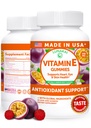 Lunakai USA Made Vitamin E 400 IU Gummies with Vitamin C 50mg, for Eye, Immune & Skin Support - d-Alpha-Tocopherol for Adults, Women & Men, Non-GMO Vegan, 60 Daily VIT E Gummies
