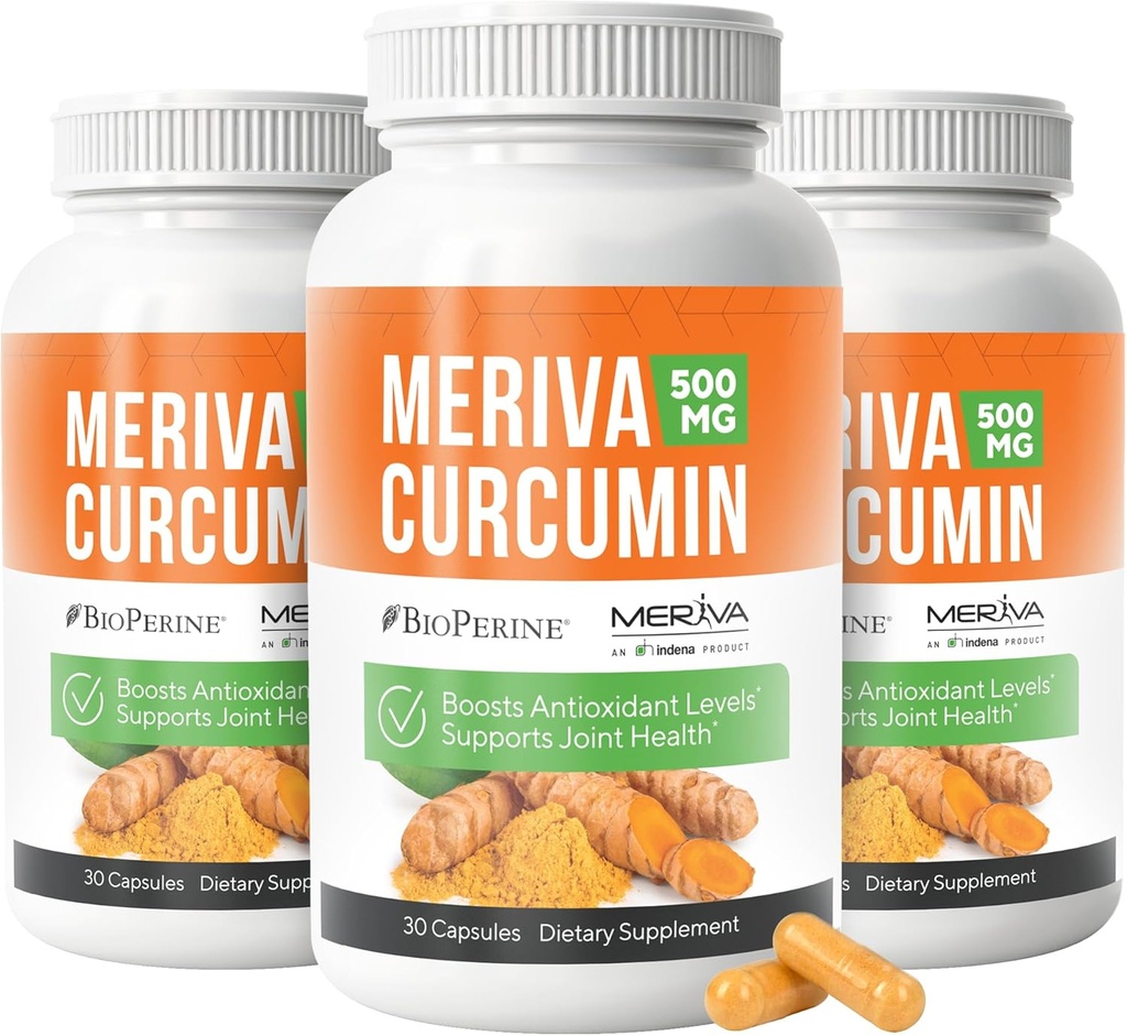 NERVE RENEW Meriva Curcumin s črnim poprom in bioperinom - Antioksidant Boost Nervi Support dodatek - 3 Pack