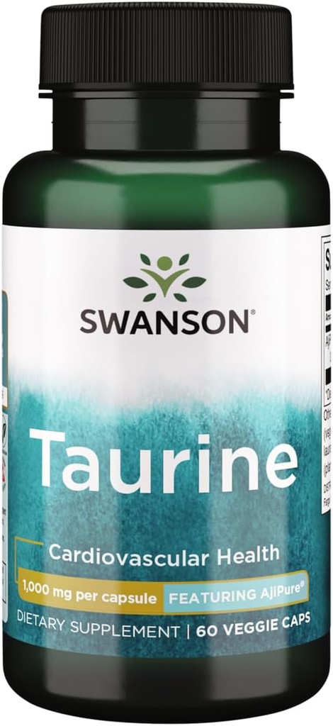 Swanson AjiPure Amino Acid Taurine 1000 milligramm 60 Veg kapszula