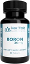 Boron 30mg Suplemento Mineral - Soft-Presed Tablets Thyroid Support Fast Absorption Formula (30)