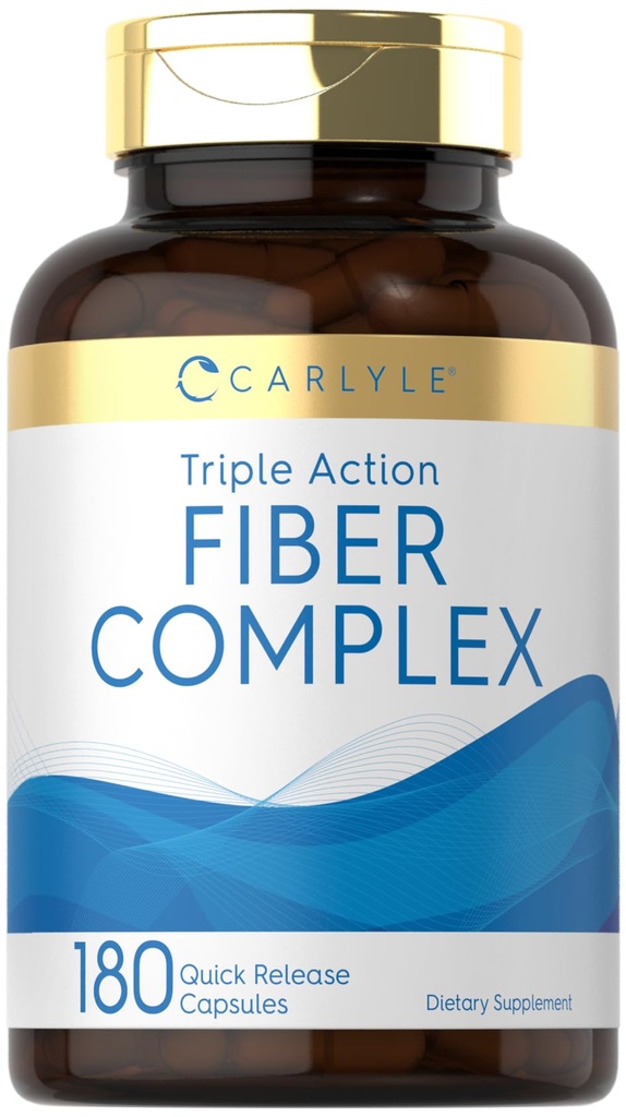 Carlyle Triple Action Fiber Complex | 180 Capsules | Vegetarian, Non-GMO and Gluten Free Supplement
