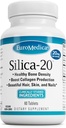 EuroMedica Silica-20 - supplement Supports Bone Structure " Collagen Production - powerful Teeth " Healthy Bone density Support - Aids Hair, Skin " Nails Health - 60 Tablets (30 Servings)