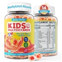 Kids Multivitamin Gummies with Iron, Sugar Free, Kids Daily Vitamins + Probiotics, Algae Omega 3 (EPA/DHA), A, C, D, Methyl B12, Folate, B6, Zinc, Biotin, for Healthy Growth, Immune Support, 60 Count