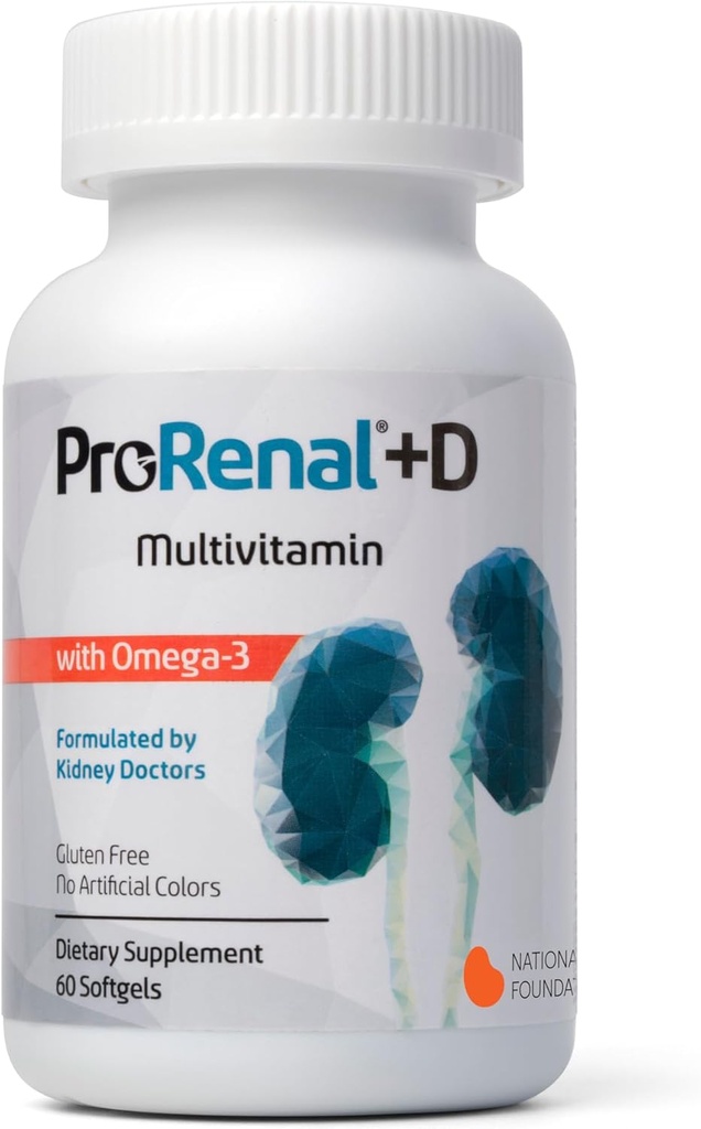 ProRenal+D ar omega 3 zivju eļļas nieru multivitamīnu 30 dienu barošanas