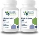 Melatonin 60mg | Dosage Melatonin altua Easy-to-Swallow kapsulak | Vegan, GMO eta Gluten-Free | US-Made Extra Strength Melatonin (2-Pack)