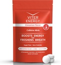 Viter Energy 40mg koffein mints - Sugar Free, B Vitaminer, Vegan, øger hurtig energized Alert Focus, Kaffeined Nootrope Supplement Pills (kanel flavor, 8oz, Bulk Bag)