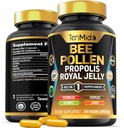 Bee Pollen Капсули для чоловіків і жінок, 7-в-1 Формула з прополісом, Королівським Желе, Турмерним, Кароб & More - Енергетика, Іммуне, Дайджестна підтримка - Багатий в Nutrient, Вітаміни - 150 Капсули