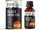 RAWYA Black Seed Oil - Cold Pressed - Black Cumin Seed - Premium Nigella Sativa - Omega 3 6 9 - Kalonji for Skin and Healthy Hair - Non-GMO, Gluten-Free - Wellness Oil - Mild Flavor - 3.4 Fl Oz