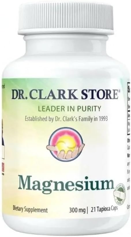 Clark Store Magnesium博士 – 300mg, 21 蔬菜塔皮奥卡卡卡普尔斯, 支持骨骼健康, 调节心跳和促进健康肌肉通纳