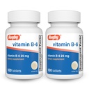 Rugby Vitamin B-6 Tablets - 25mg of Vitamin B6 - Dietary Supplement - 100 Count (2 Pack)