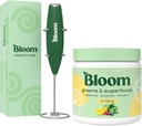 Siêu thực phẩm dinh dưỡng Bloom Xanh lá cây Powder, Bản tóm tắt cuốn sách với thuốc kháng sinh và tiền sinh, Gut Health, tiết kiệm, Citrus + Nhà pha chế điện sữa khác