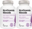 Nikotinamid Riboside - 300mg Nicotinamide Riboside (NR) per servering, 400mg Coenzyme Q10 Ubiquinone, 30 VegiCaps per flaska (60 Caps - Pack 2)