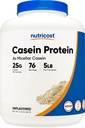 Nutricost Casein Pudră de proteine 5lb - Micellar Casein, Non-GMO, Gluten Free (fără aromă)