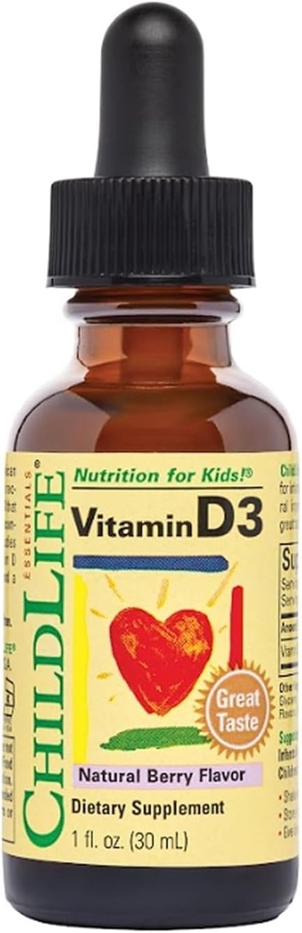Essentials ChildLife - Vitamina D3 Mixed Berry 1 oz [Saúde e beleza]