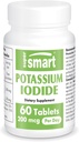 SuperSmart - Kalium Iodide KI 200mcg pro Tag (Stable Iodine) - High Potency Shield | Non-GMO & Gluten Free | 60 Tabletten