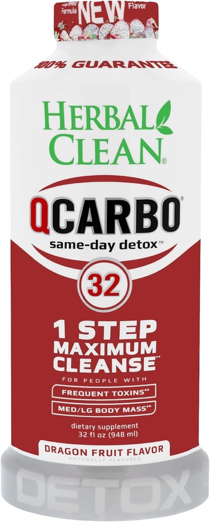 Herbal Clean eyni gün Premium Detox İçki, Dragon Fruit Flavor, 32 Fl Oz