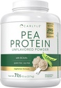 Carlyle Pea Protein Powder 7lb | Desflavored | 29G Protein | Gizon eta emakumeentzat | Begetarianoa, Glutena eta Soy-Free