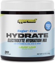 UPPERMOST Hydrate Hydration Keto Electrolytes Powder No Sugar Drink Mix - Naturligt smaksatt och sötad - med vitamin C, B6, B12 & Zink - 30 portioner (Lemon Lime)