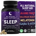 Natural Sleep Aid for Adults │Best Sleep of Your Life │Valerian Root │GABA │5-HTP │Melatonin │120 Non-Habit Forming Capsules │Lab Tested