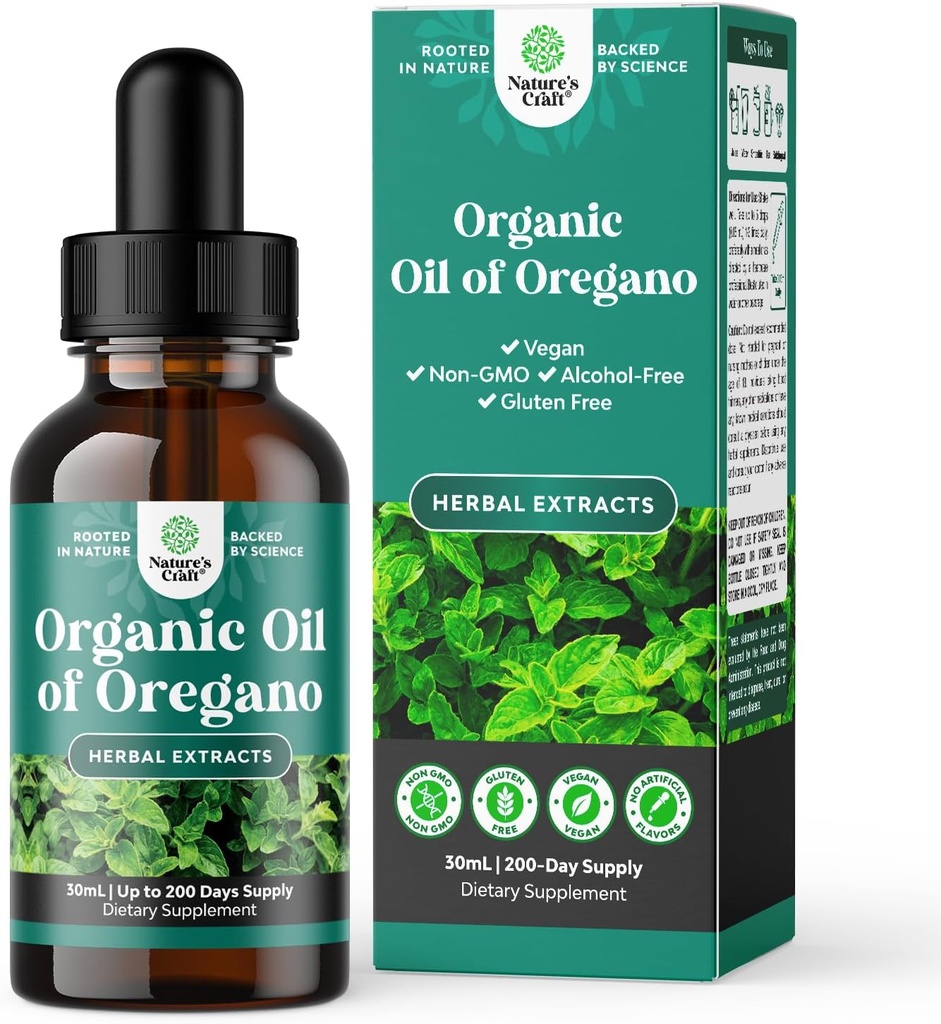 Digestion & Immune Support üçün Carvacrol 60% ilə Oregano Super Focusd maye Yağı - Immune Strength & Sağlam Intestines üçün maye Herbal Özü Tincture - 30 mL