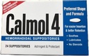 Calmol 4 Soothing Natural Malzemeler ile Hemorrhoidal Suppositories, 24 Kont