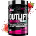 OUTLIFT Amped 최대 투약된 높은 STIM 전 운동 분말 6G Citrulline, 3.2G beta Alanine, 알파 GPC, CognatiQ, 극한 에너지, 대규모 펌프, 전기로트 (Strawberry Watermelon, 22 서빙)