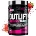OUTLIFT Amped Max Dosed HIGH STIM Pre Workout Powder 6G Citrulline, 3.2G Beta Alanine, Alpha GPC, CognatiQ, Extreme Energy, Massive Pumps, Electrolytes (Strawberry Watermelon, 22 Servings)