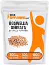 BulkSuppliments.com Boswellia Extract Powder Serrata - Boswellia Suplemen, dari Frankindogu Resin - Vegan & Gluten Bebas, 500mg per Serving, 500g (1.1 lbs) (Paket 1)