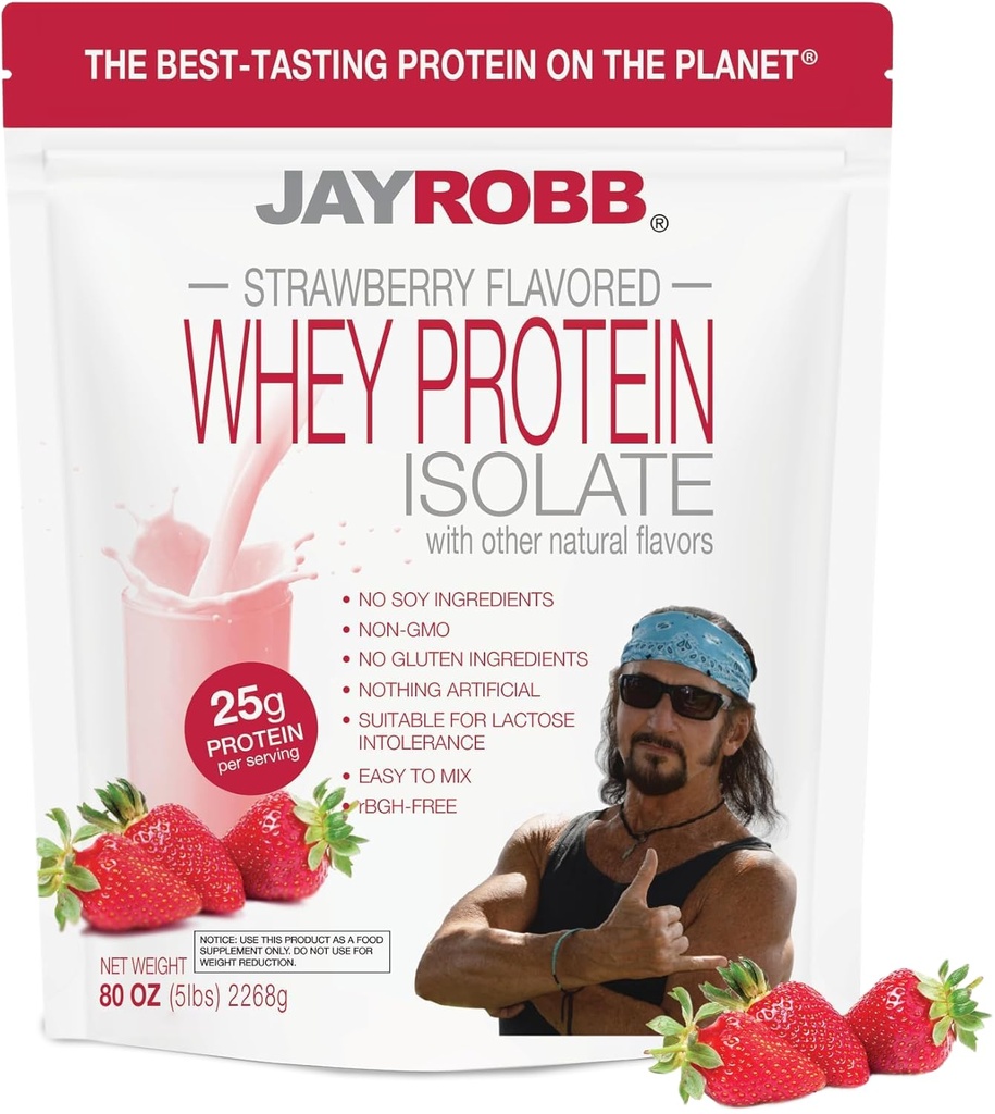 JAYROBB Whey Protein (5 Pound, Strawberry)
