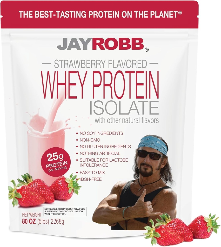 JAYROBB Whey Protein (5 libras, fresa)