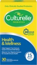 Culturelle Health " Wellness Daily Probiotic supplement for Men " Women, Helps Support Your Immune System, Occasional Diarrhea, Gas " Bloating, 15 Billion CFUs, Non-GMO, 30 count
