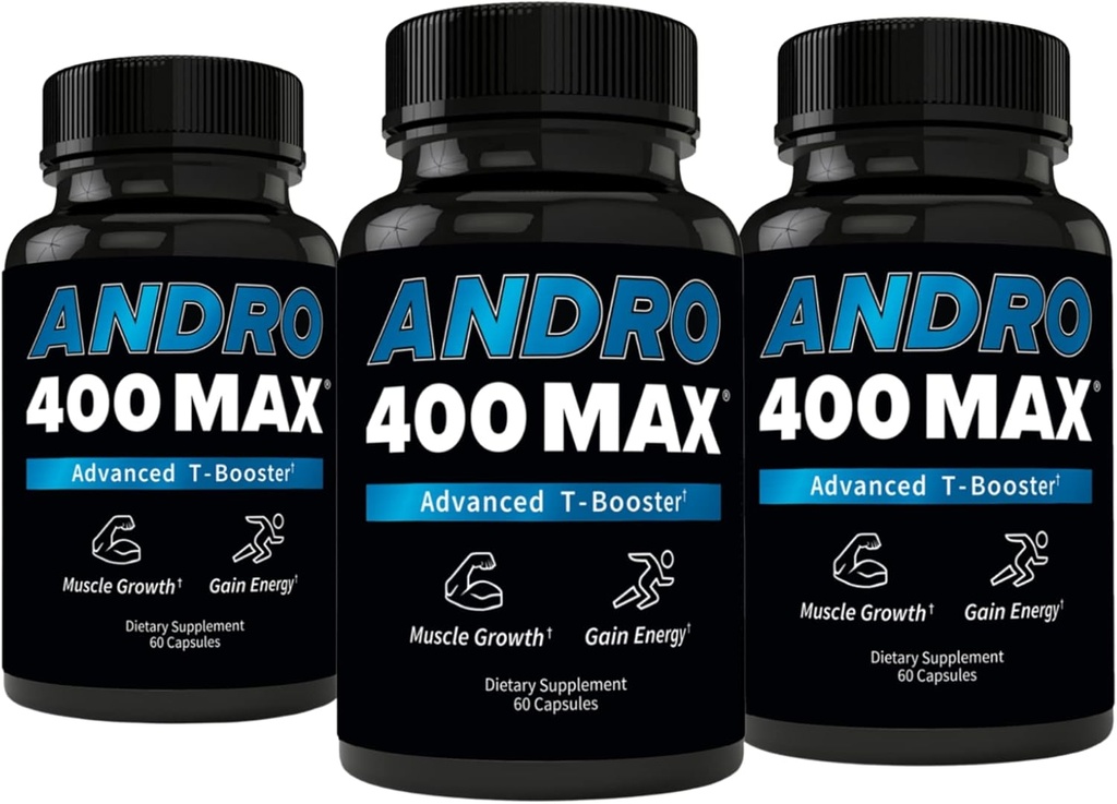 Dukungan Andro400 Testosteron untuk Pria & Perempuan - Tongkat Ali, L- Arginine & L- Citrulline - Energi, Vitalitas & Performance - 180 Capsules, 180- Hari Suppply