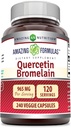 奇异营养 Quercetin 800 Mg 与 Bromelain 165 Mg Veggie Capsules Supplement QQ Non-GMO Gluten Free QQ 在美国制造 适合蔬菜(240个计数)