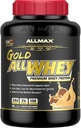 ALLMAX Gold ALLWHEY, Manteiga de amendoim de chocolate - 5 lb - 24 gramas de proteína por Scoop - sem glúten, baixo carboidrato e baixo açúcar - Aprox. 71 Servimentos