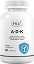 HUJ ADK Supplemento, 60 capsule, calcio, vitamine A, D3, K2 (MK-7)