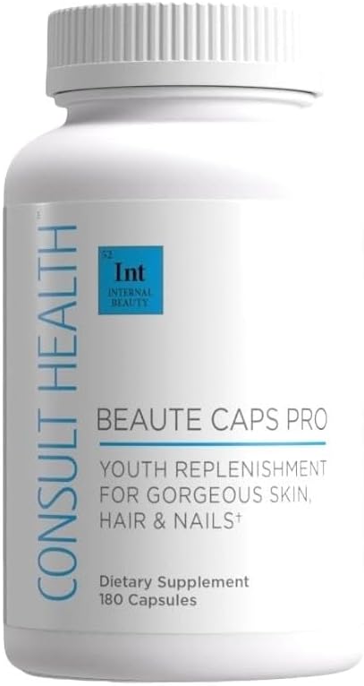 Sağlık Beaute Caps PRO - 10,500 mg Biotin, Collagen, MSM, Klinik olarak Tamam Destekler Sağlıklı Saç Büyümesi, Skin ve Nails, ABD Made - 180 Capsules