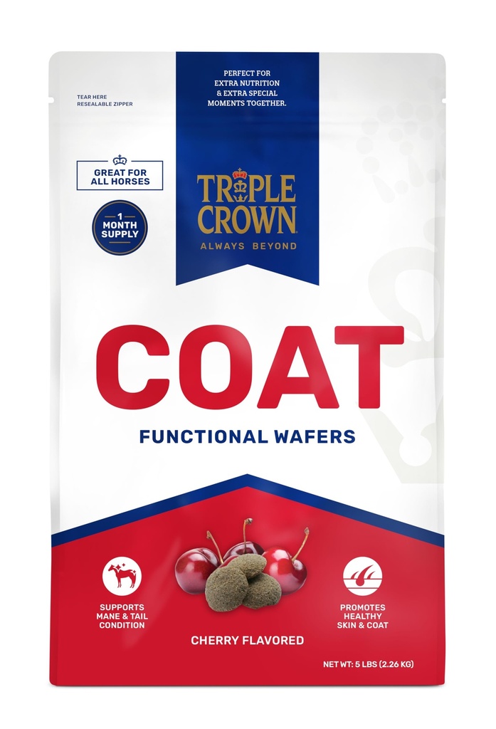 Triple Crown Coat Wafers, Functional Horse Wafers, Horse Coat Supplement, Horse Skin Supplement Wafer, 5 lbs