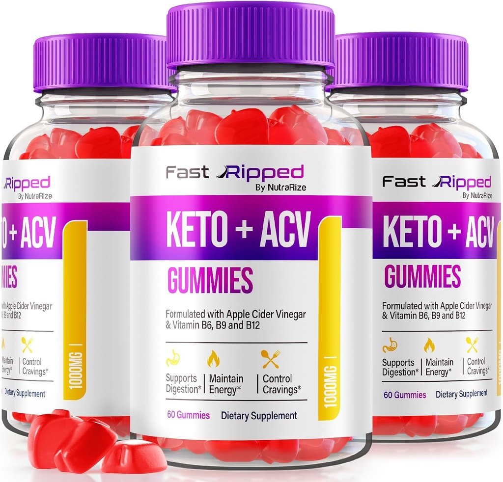NutraRize (Keto + ACV -paketti 3 Gummies, Advanced Formula, Keto Apple Siideri viinietikka, 1000MG vitamiinit täydentää, suurin vahvuus Gummy arvostelut (180 Gummy)