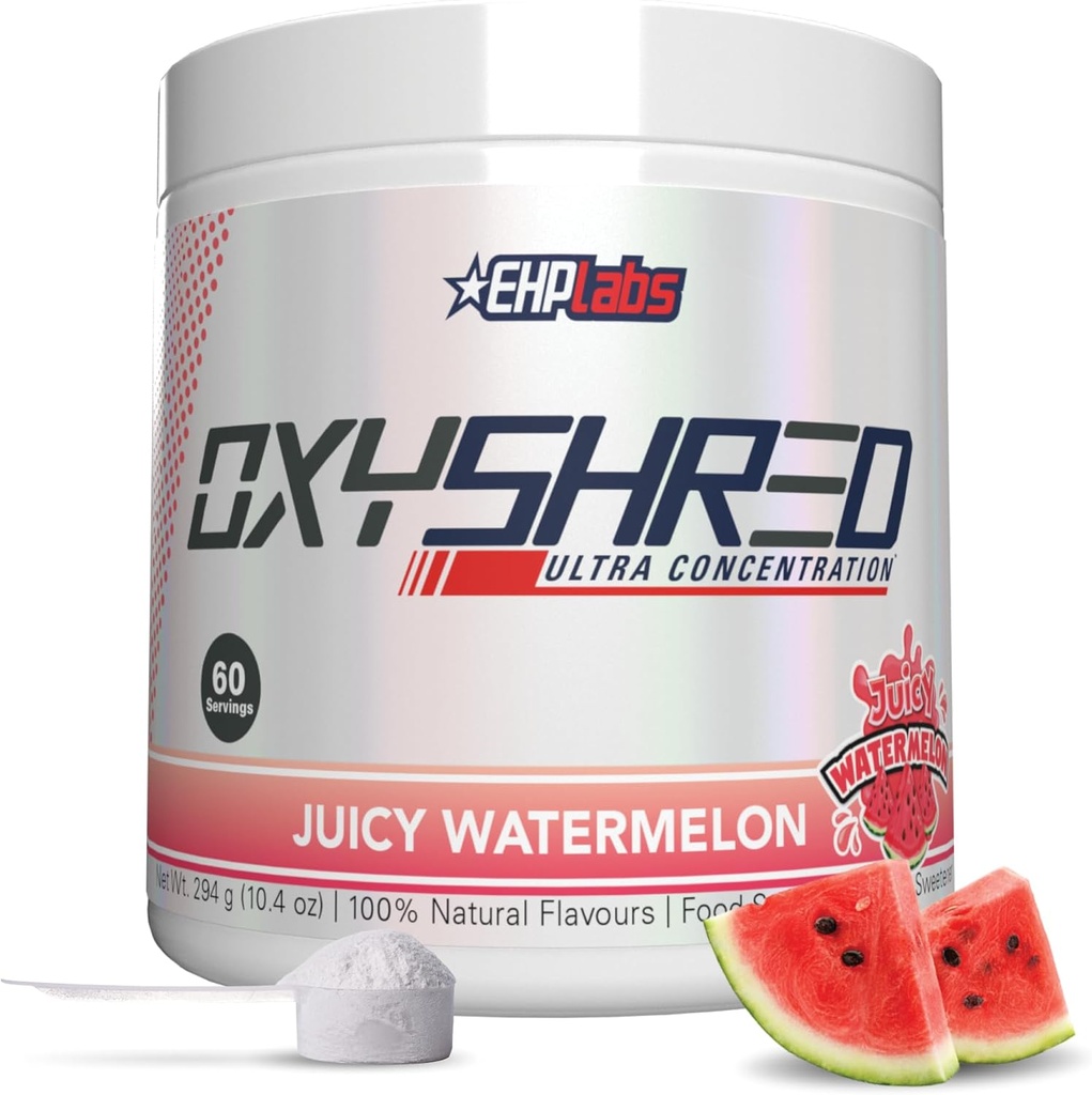 EHPHP Els Labs OxyShared Pre Workout Powout Powout Powder amb Lllutmina & Acetyl L Carnitine, Energia Booped Bej - Juicy Watermelon, 60 Servings